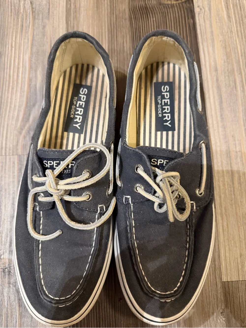Sperry Men’s Navy Canvas Boat Shoes